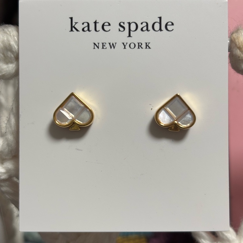 Kate Spade Cream & Gold “So Spade” Earrings. Brand new!